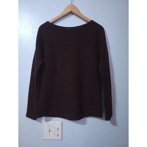 Vince Burgundy 100% Cashmere Boatneck Sweater Size XSmall